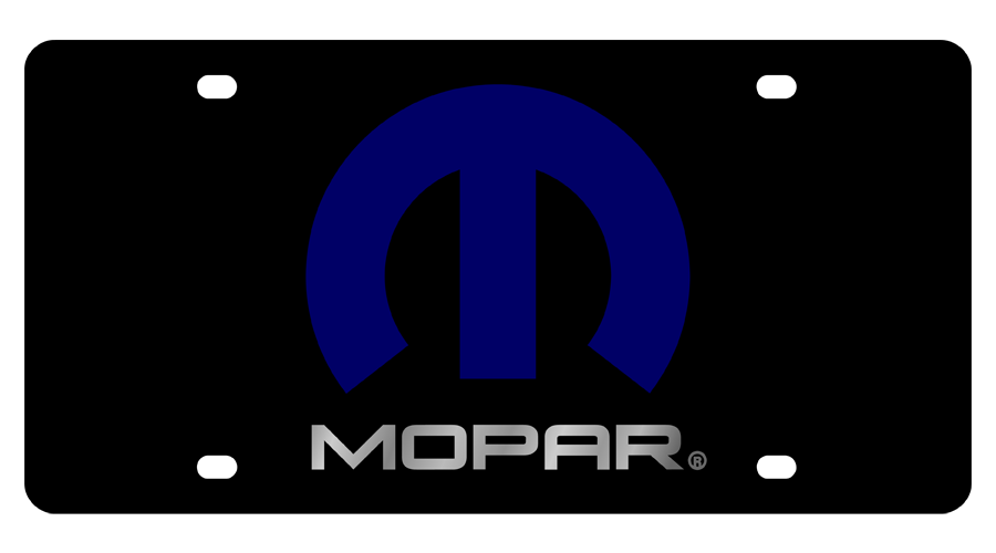 Mopar Omega Black Acrylic License Plate