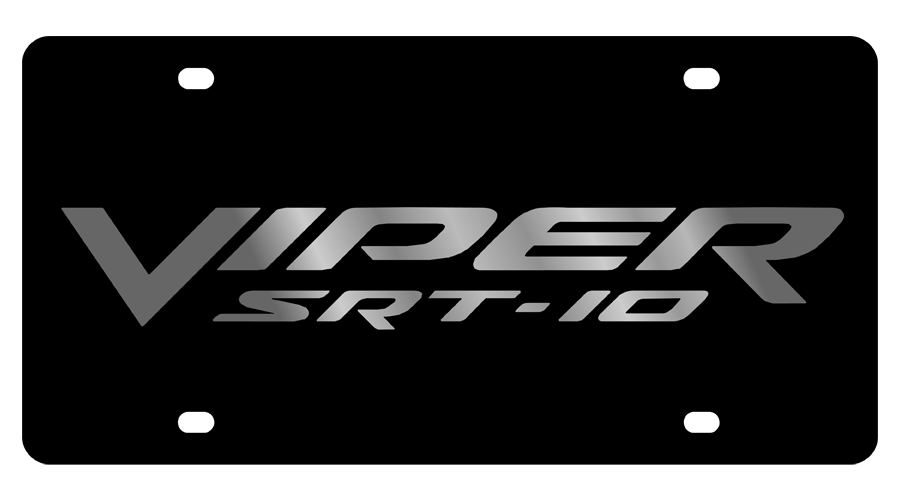 Dodge Viper SRT-10 Black Acrylic License Plate