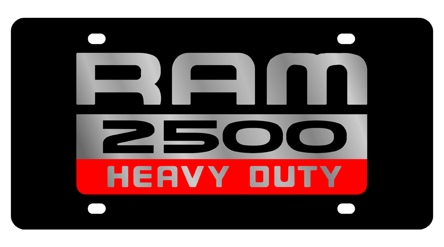Dodge Ram 2500 HD Black Acrylic License Plate