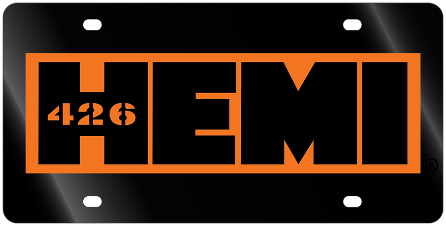 Hemi 426 Black Acrylic License Plate