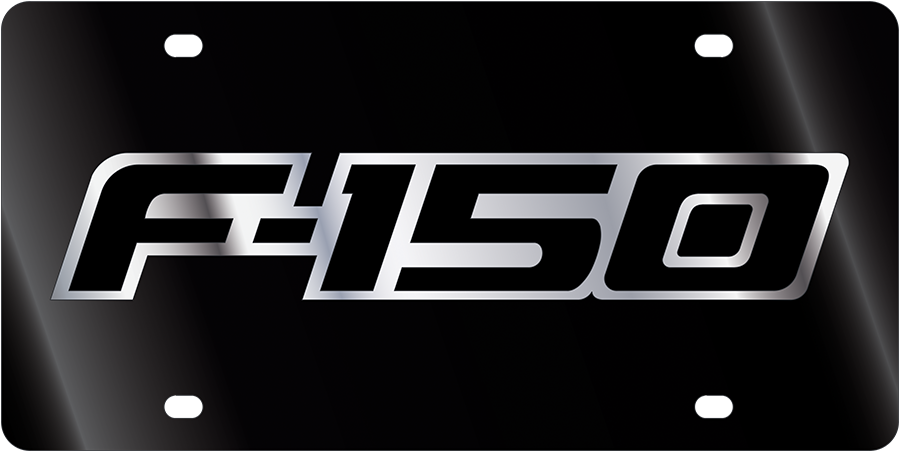Ford F-150 Black Acrylic License Plate