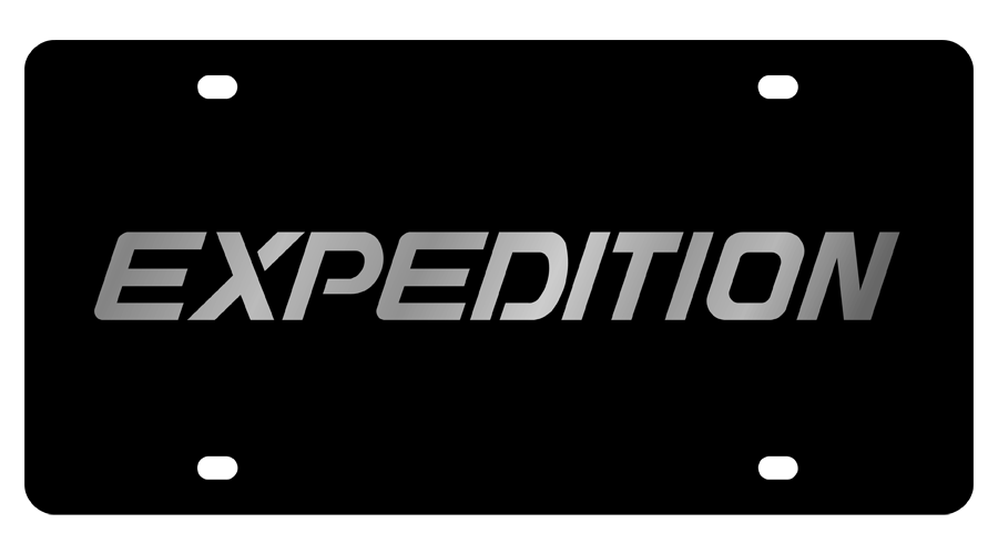 Ford Expedition Black Acrylic License Plate - Word Only