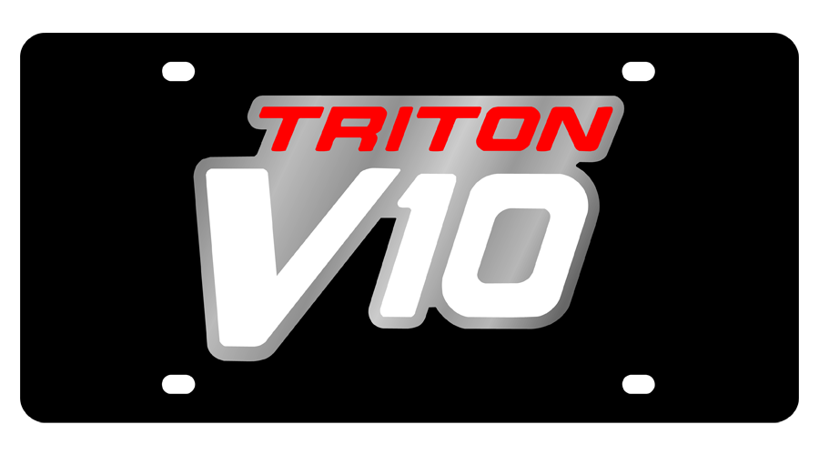 Ford Triton V10 Black Acrylic License Plate