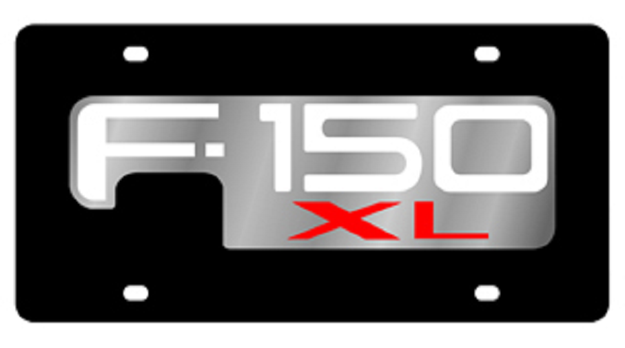 Ford F-150 XL Black Acrylic License Plate