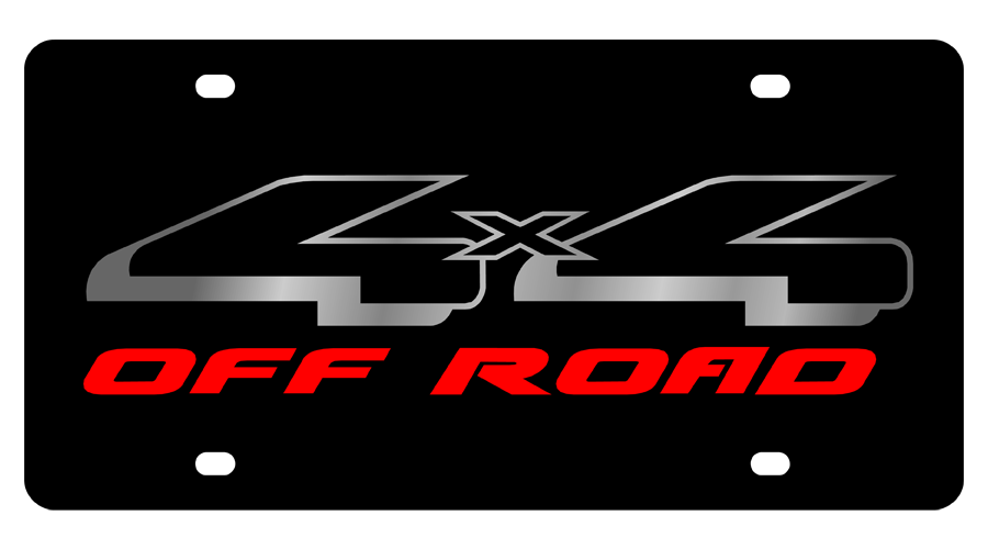 Ford 4x4 Off Road Black Acrylic License Plate