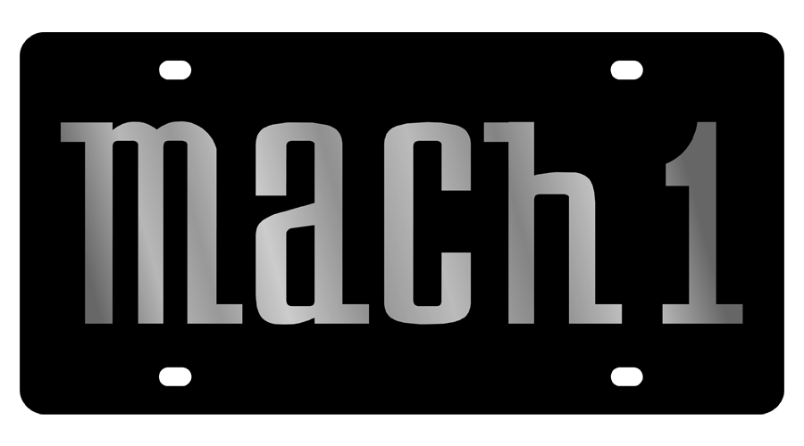 Ford Mach 1 Black Acrylic License Plate