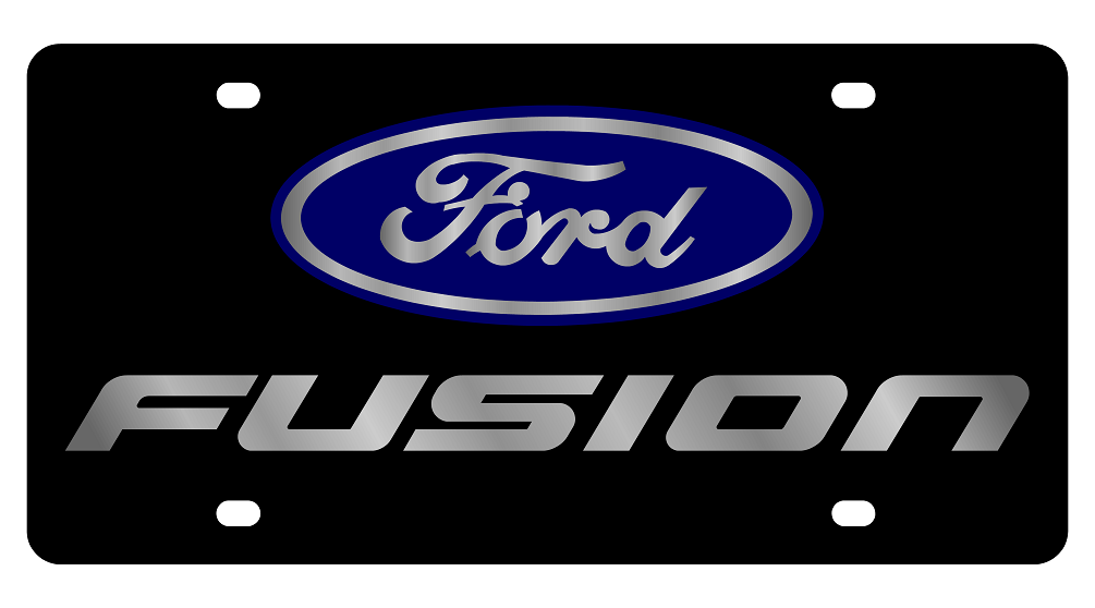 Ford Fusion Black Acrylic License Plate