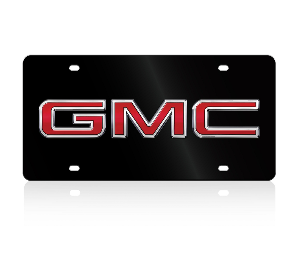 GMC Black Acrylic License Plate