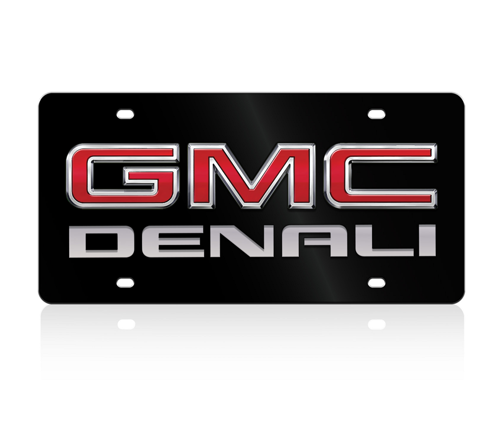 GMC Denali Black Acrylic License Plate