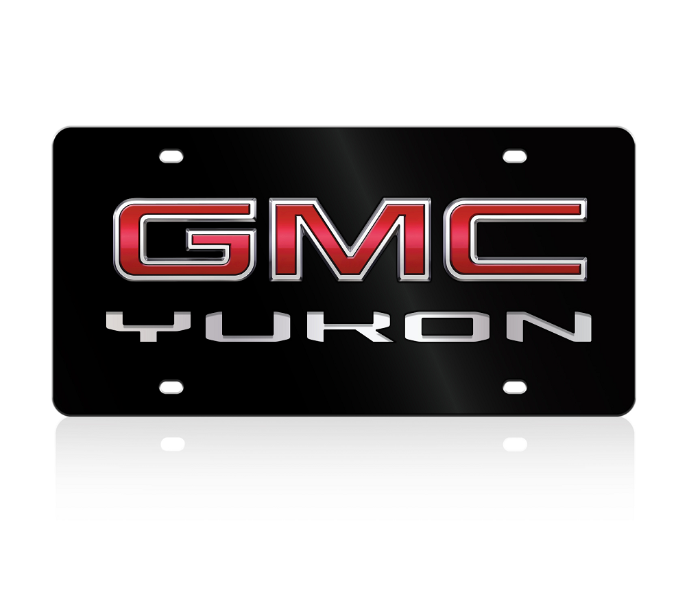 GMC Yukon Black Acrylic License Plate
