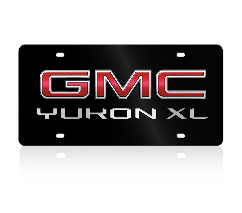 GMC Yukon XL Black Acrylic License Plate