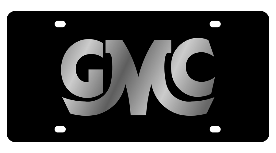 GMC Retro Black Acrylic License Plate