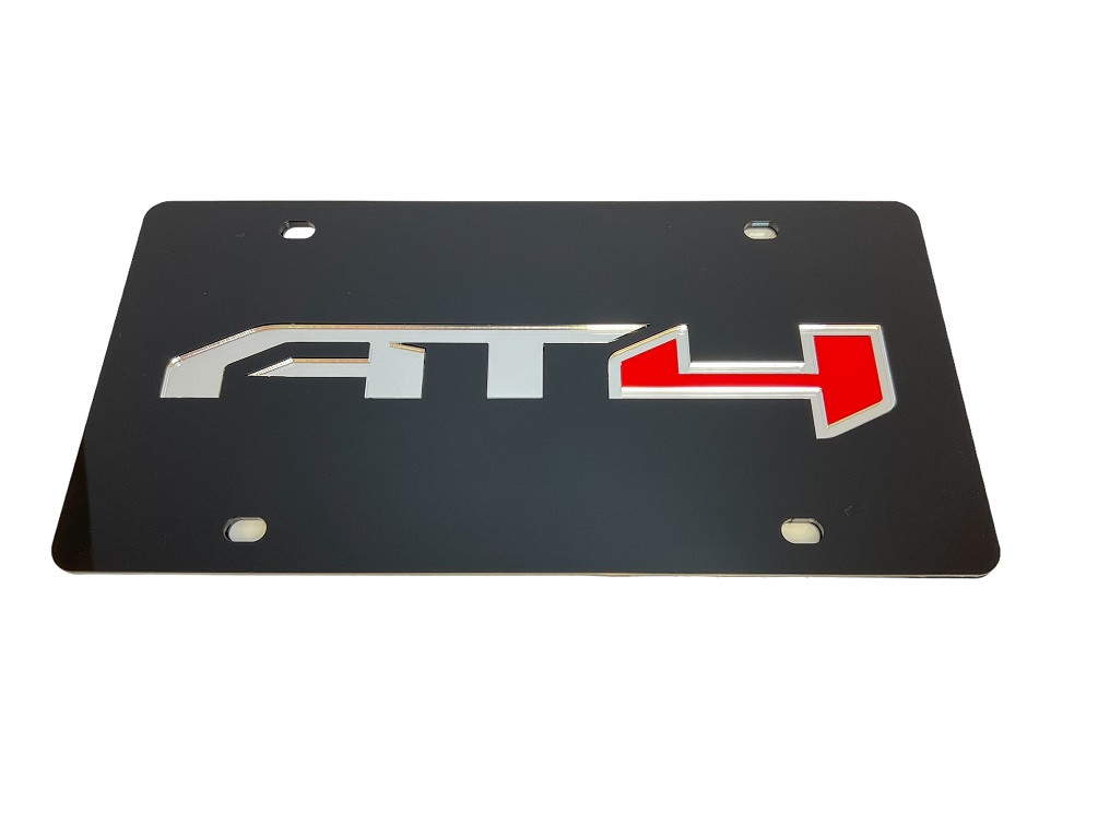 GMC AT4 Black Acrylic License Plate