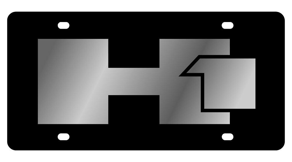 Hummer H1 Black Acrylic License Plate