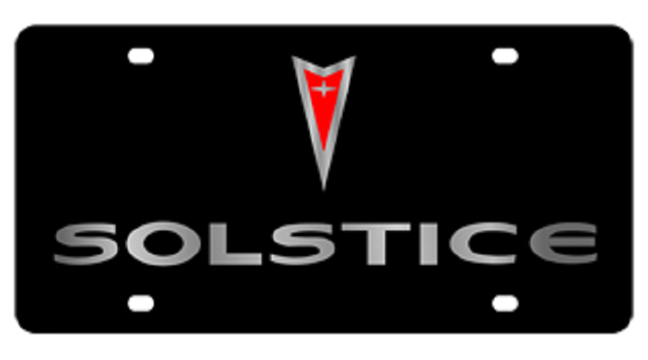 Pontiac Solstice Black Acrylic License Plate