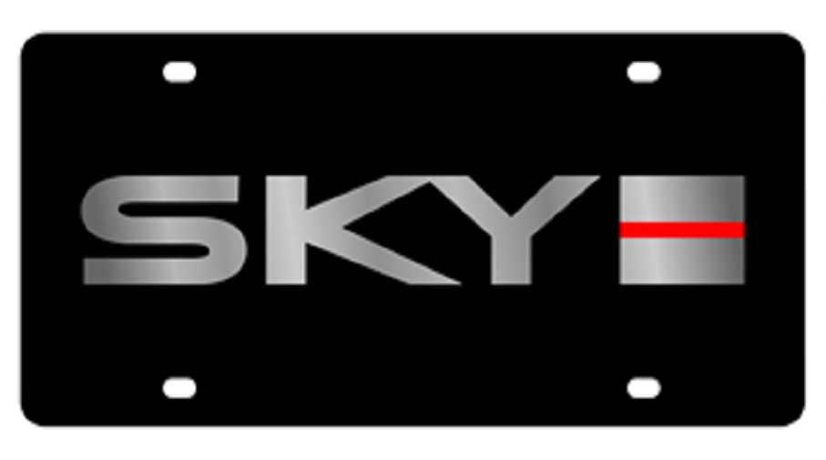 Saturn Sky Black Acrylic License Plate