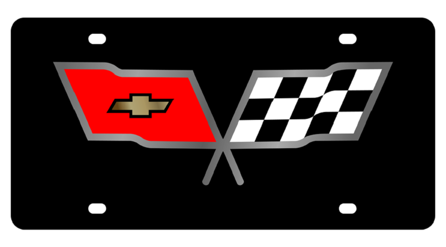 C3 Corvette Black Acrylic License Plate