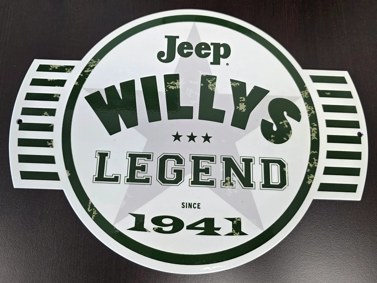 Jeep Willys Legend Emblem Metal Sign