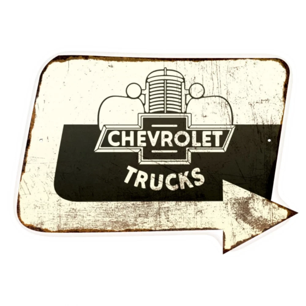 Chevrolet Trucks Vintage Metal Print Wall Sign
