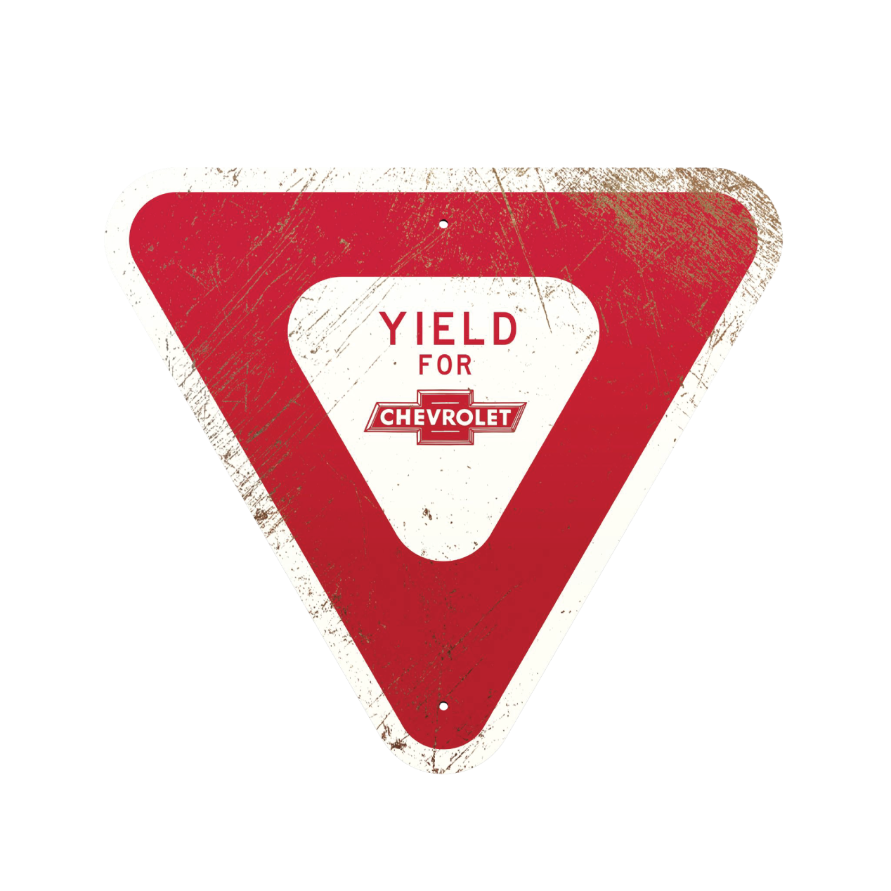 Vintage Yield For Chevrolet Metal Print Wall Sign