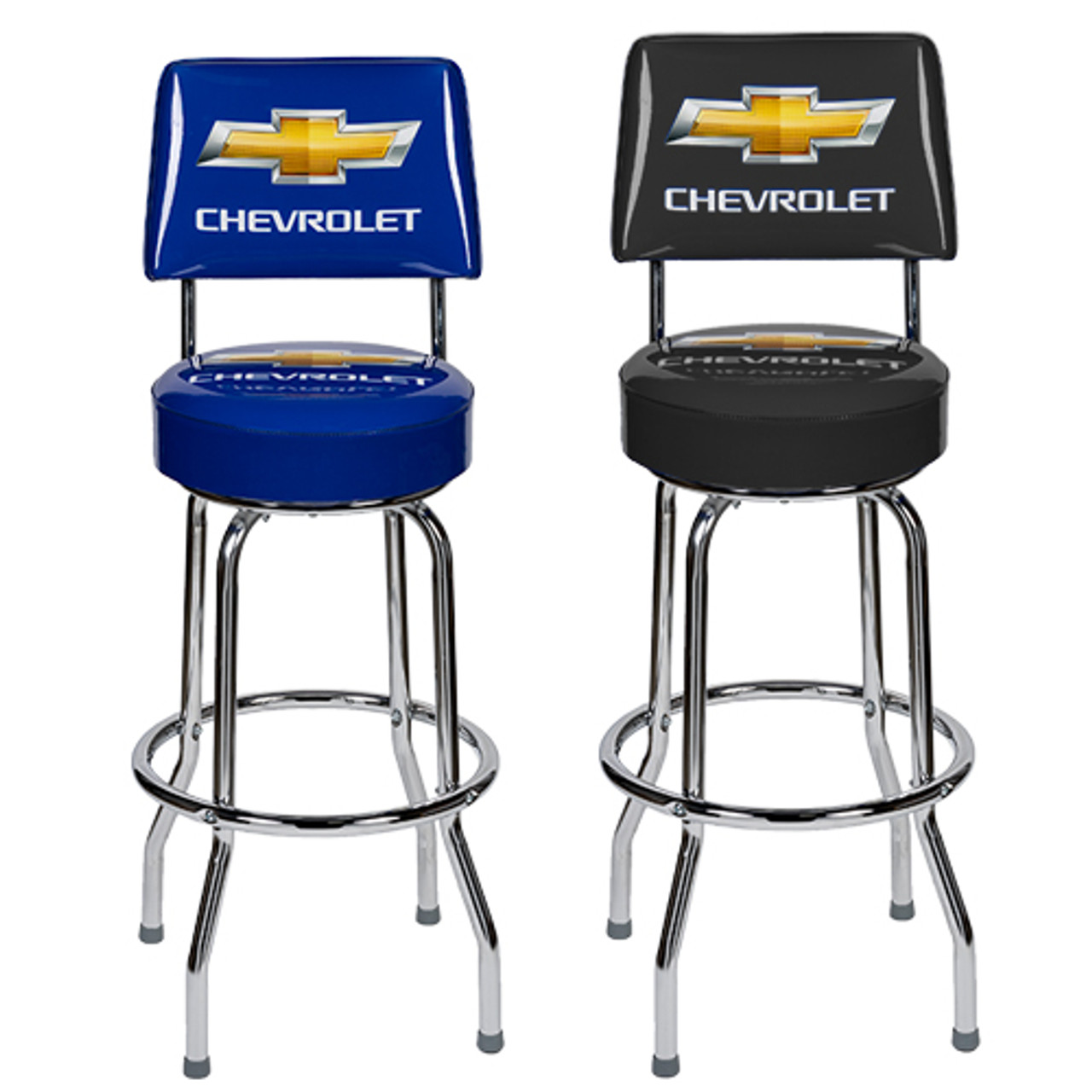 Chevy Gold Bowtie Counter Stool