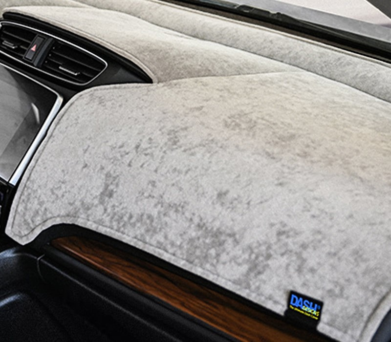 Custom Dash Covers - Brushed Suede - Gray - In Car Zoom
