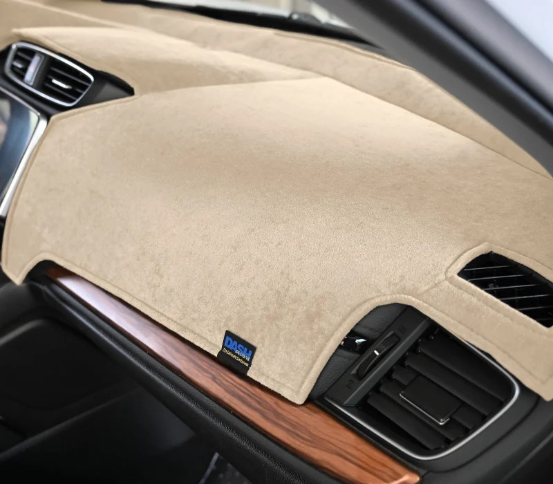 Custom Dash Covers - Brushed Suede - Mocha In Car