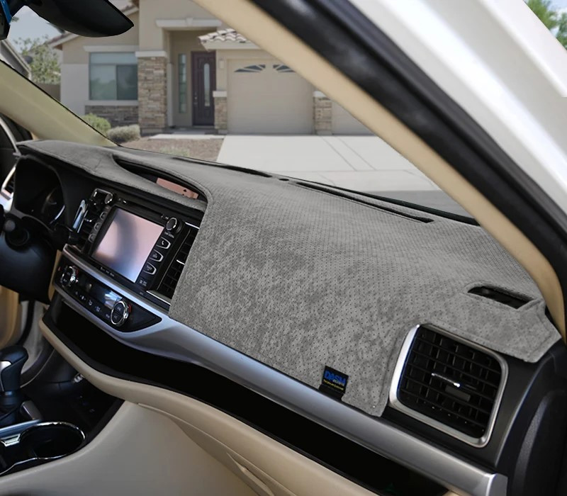 Custom Dash Covers - Sedona Suede - Charcoal - In Car