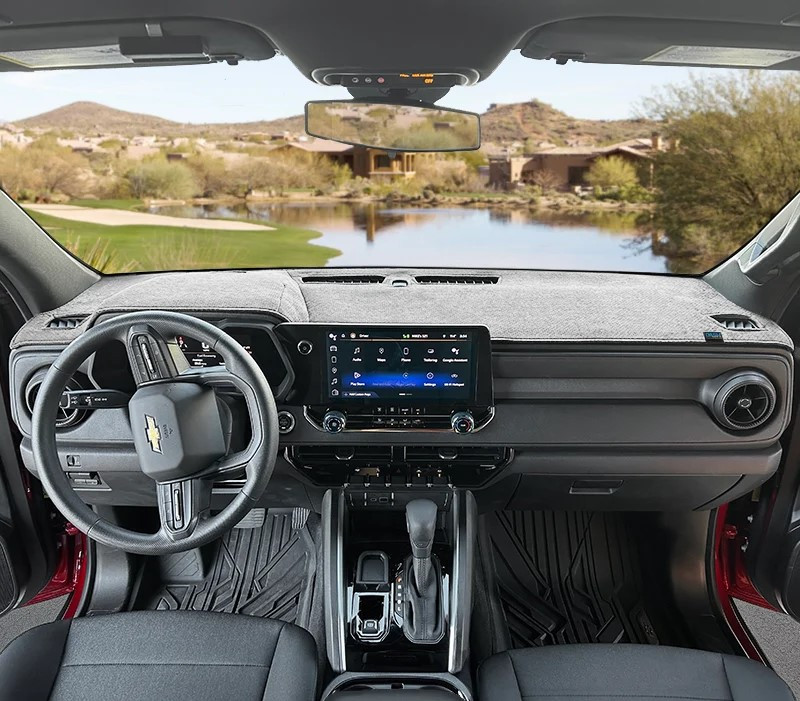 Custom Dash Covers - Sedona Suede - Gray - In Chevy