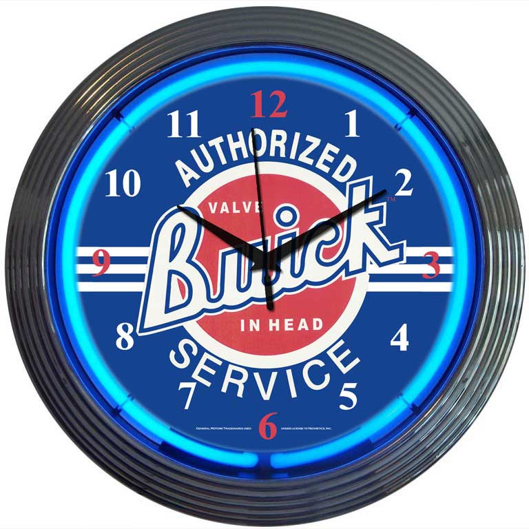 Buick Authorized Service Neon Clock