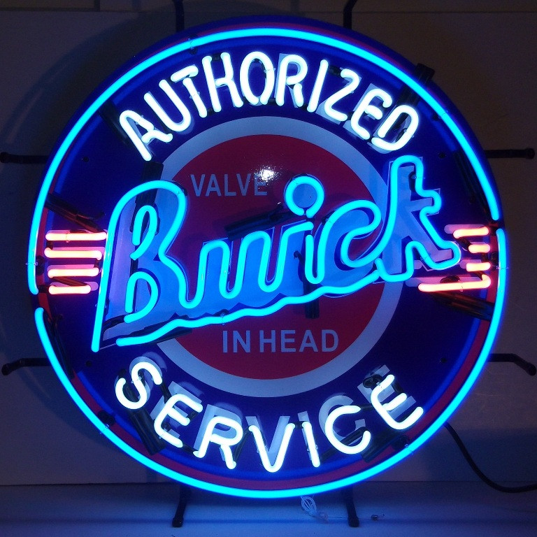 NEON SIGN  ／ ネオンサイン Buick Service Neon Sign | Silkscreen Backing | Auto Gear Direct