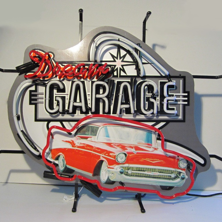 57 Chevy Garage Neon Sign | Auto Gear Direct