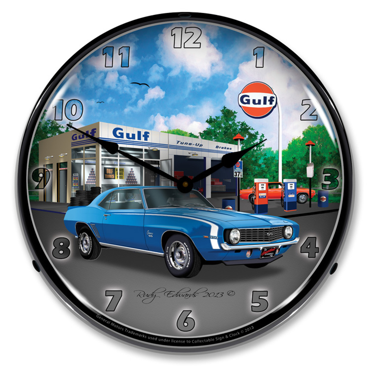 1969 Camaro SS Gulf LED Backlit Clock 1969 Camaro SS Gulf LED Backlit Clock