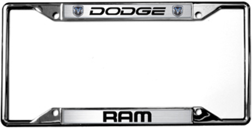 Dodge RAM Chrome Metal License Plate Frame Auto Gear Direct