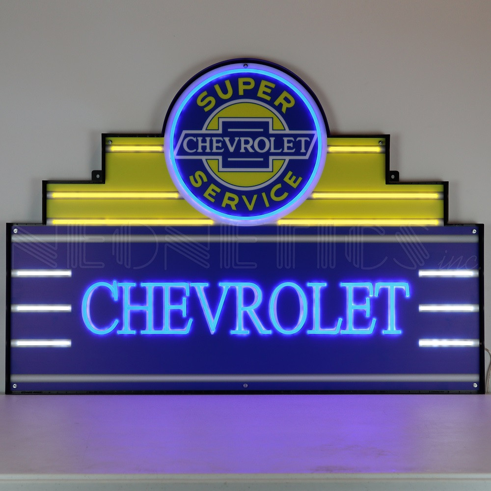 Chevrolet Art Deco Marquee LED Flex Neon Sign | Auto Gear Direct