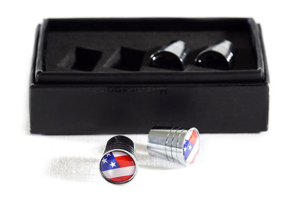 American Flag Metal Valve Stem Caps Auto Gear Direct