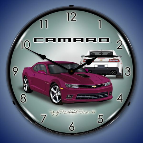 2014 SS Camaro Deep Magenta Clock