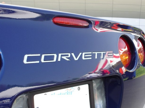 White Corvette Lettering