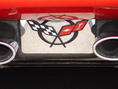 C5 Corvette Exhaust Enhancer Plate (on car) C5 Corvette Exhaust Enhancer Plate (on car)