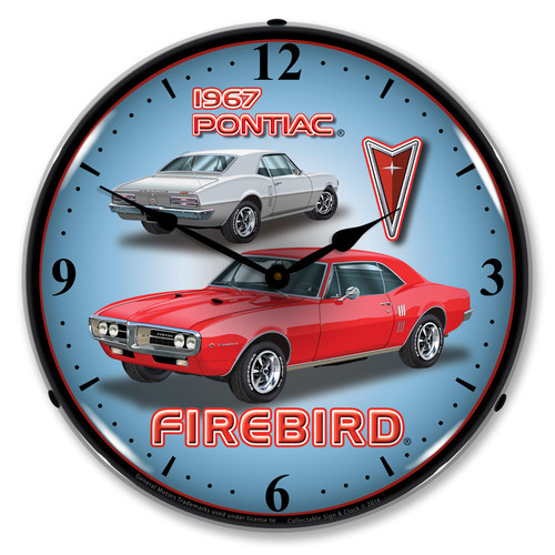 1967 Pontiac Firebird LED Backlit Clock 1967 Pontiac Firebird LED Backlit Clock