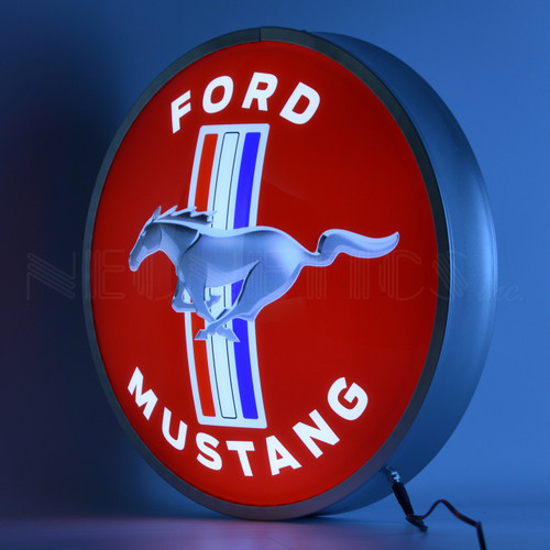 Ford Mustang Tri-Bar Backlit Sign alt