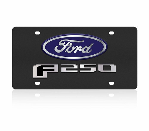 Ford F-250 Carbon Stainless Steel License Plate