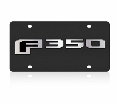 Ford F-350 Carbon Stainless Steel License Plate