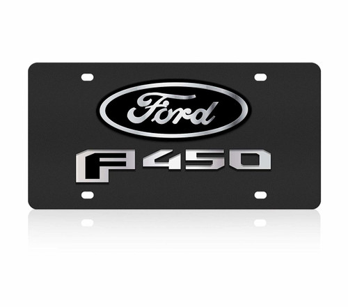 Ford F-450 Carbon Stainless Steel License Plate