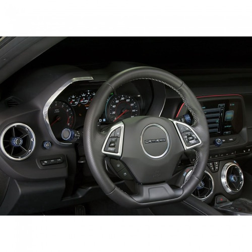 2016-2024 Camaro Billet Interior Knob Kit - CF Arctic Blue inside