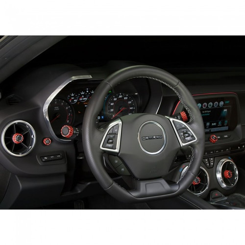 2016-2024 Camaro Billet Interior Knob Kit - CF Crush inside