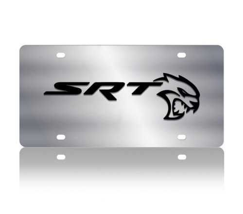 Dodge SRT Hellcat Stainless Steel License Plate