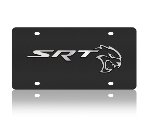 Dodge SRT Hellcat Black Stainless Steel License Plate