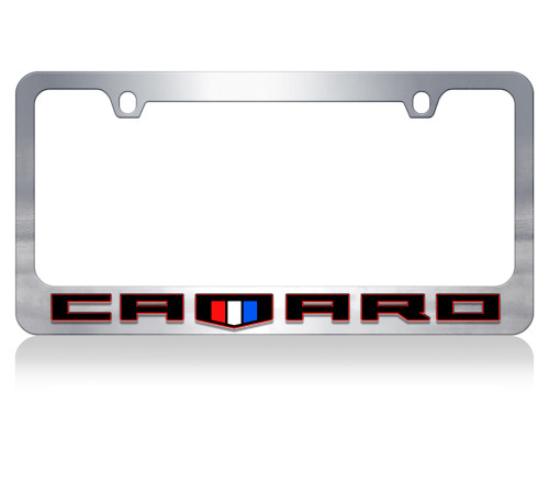 Camaro Redline w/ Shield Chrome License Plate Frame