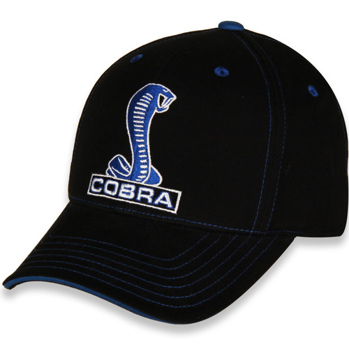 Ford Mustang Cobra Black and Blue Hat (front)